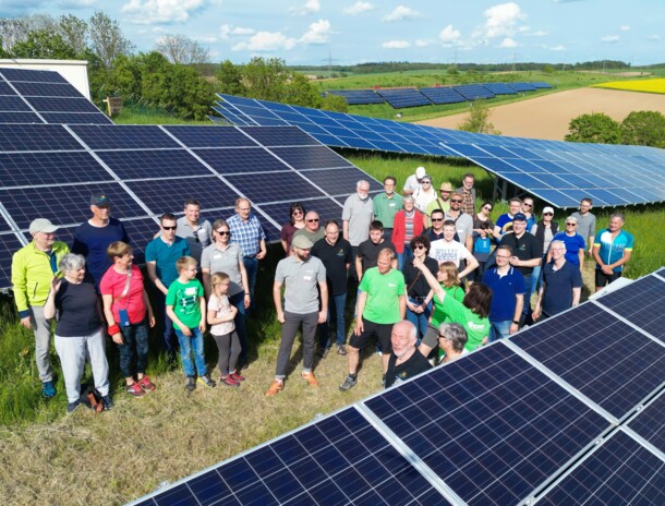 Bürger-Solarpark Kirchardt an der Autobahn A6